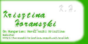 krisztina horanszki business card